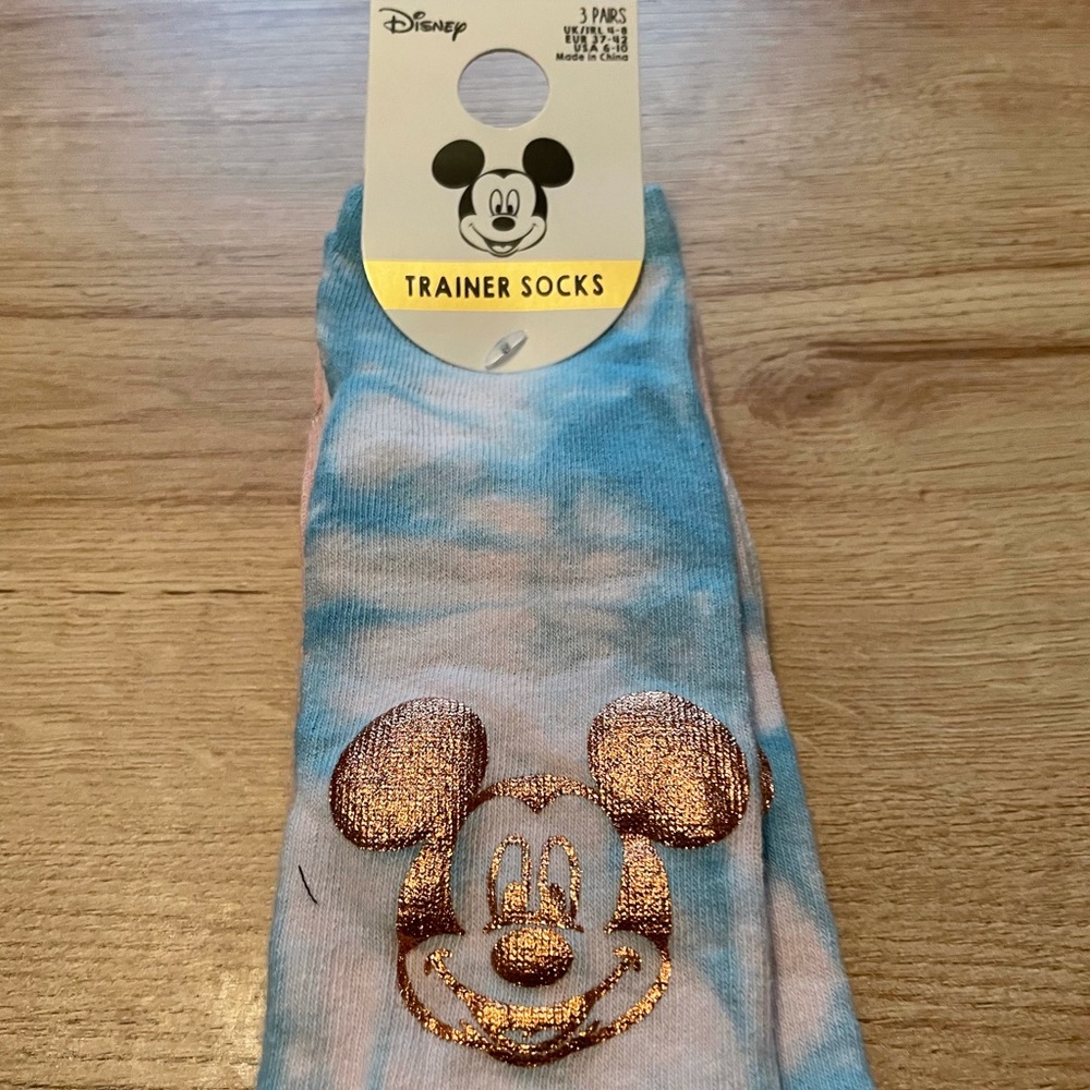 Trainer socks Mickey Mouse rose gold